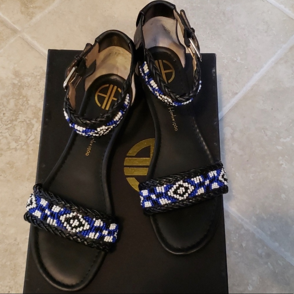 House of Harlow beaded sandals NWOT 6.5